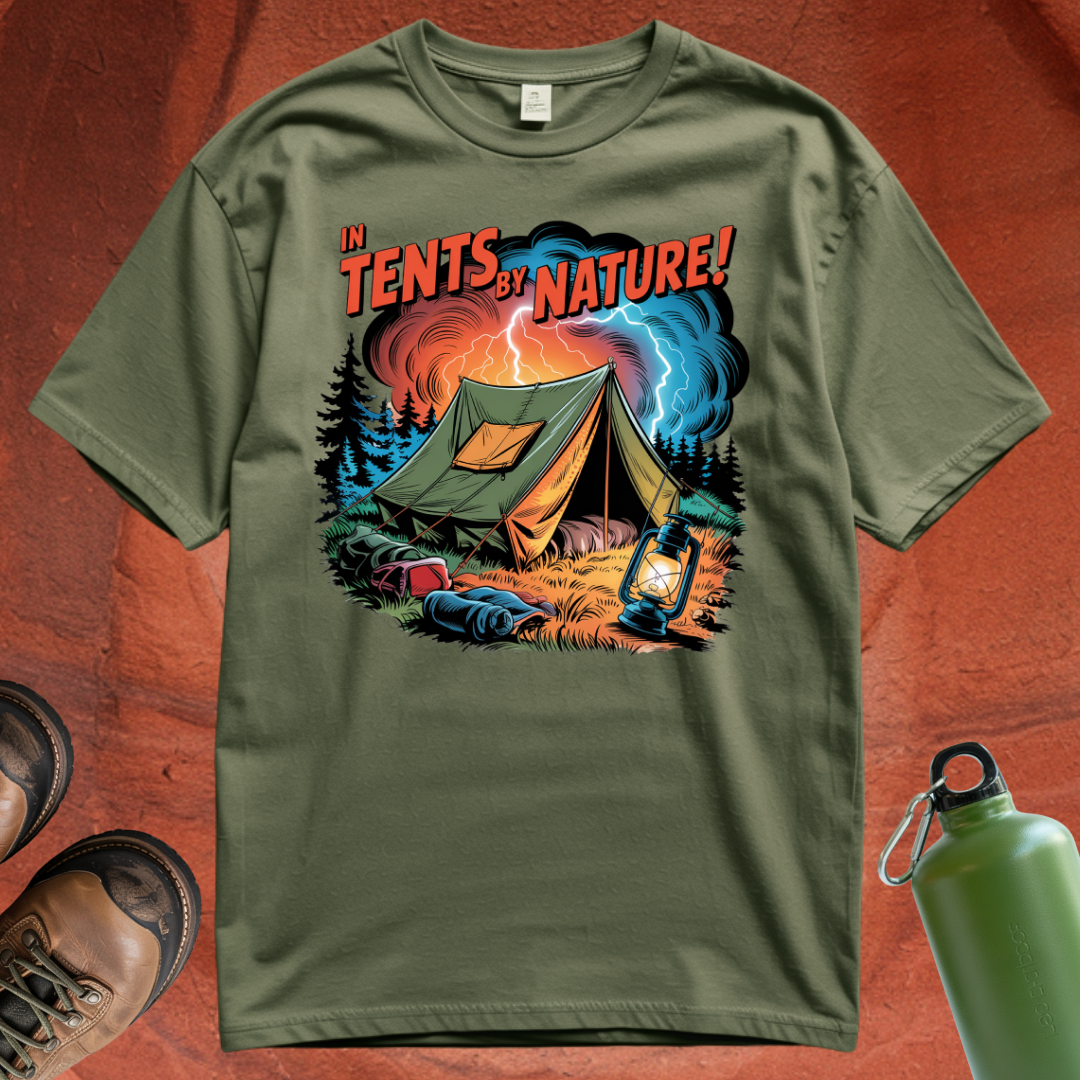 'In Tents By Nature' - T Shirt