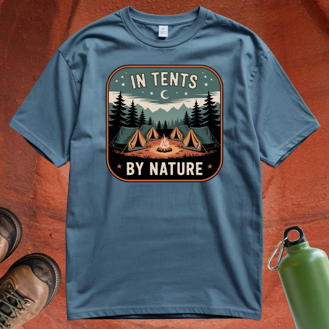 'In Tents By Nature' - T Shirt