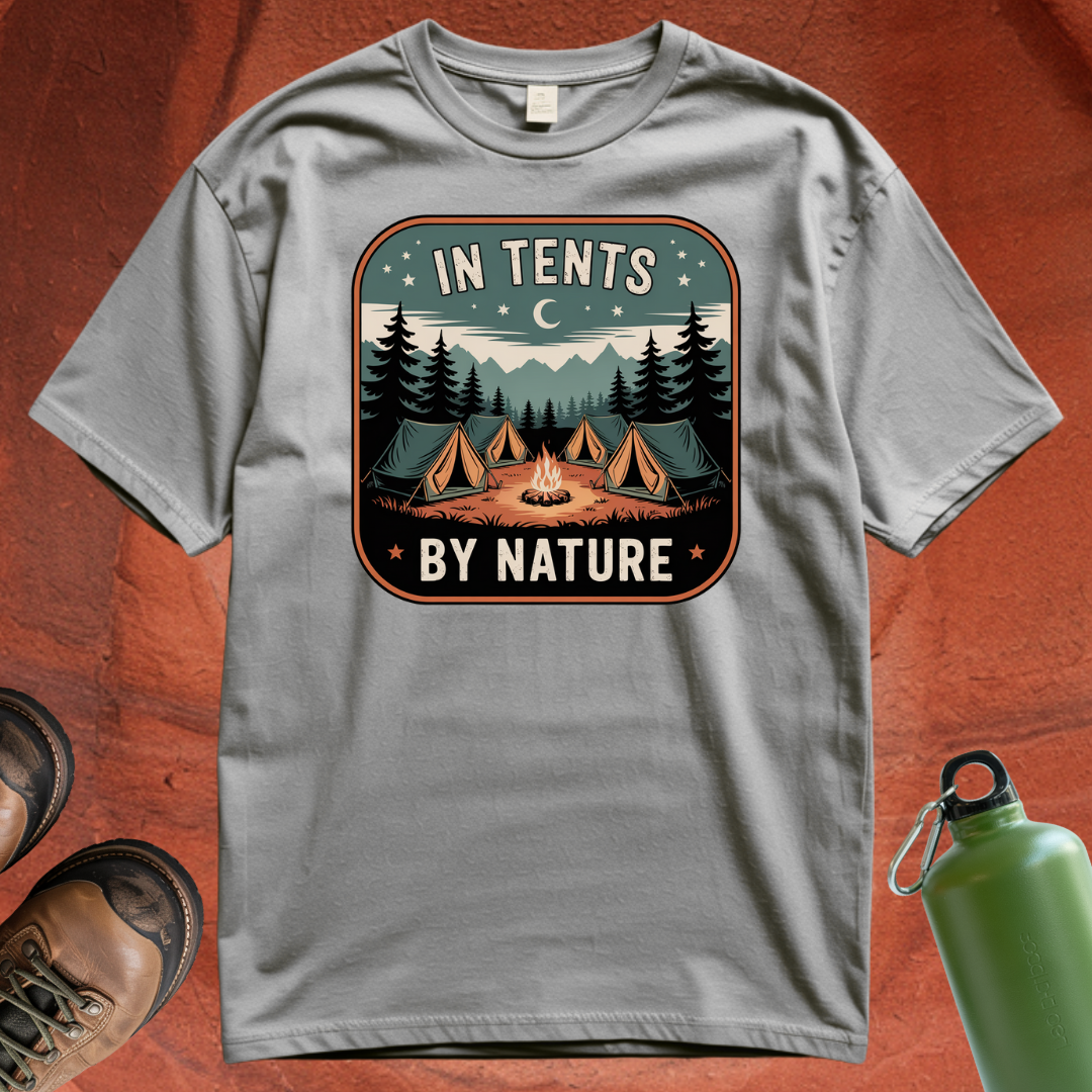 'In Tents By Nature' - T Shirt