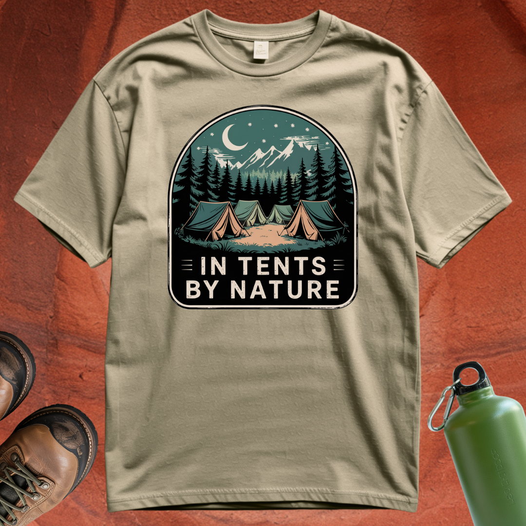 'In Tents By Nature' - T Shirt