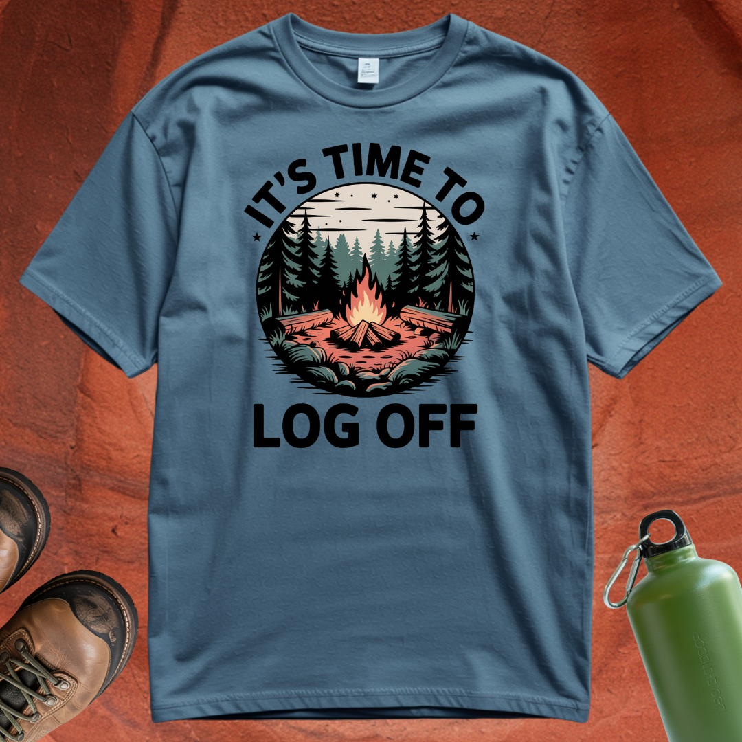 'It's Time to Log Off' - T Shirt
