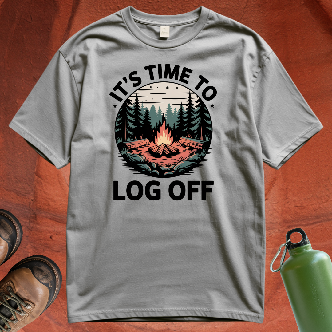 'It's Time to Log Off' - T Shirt