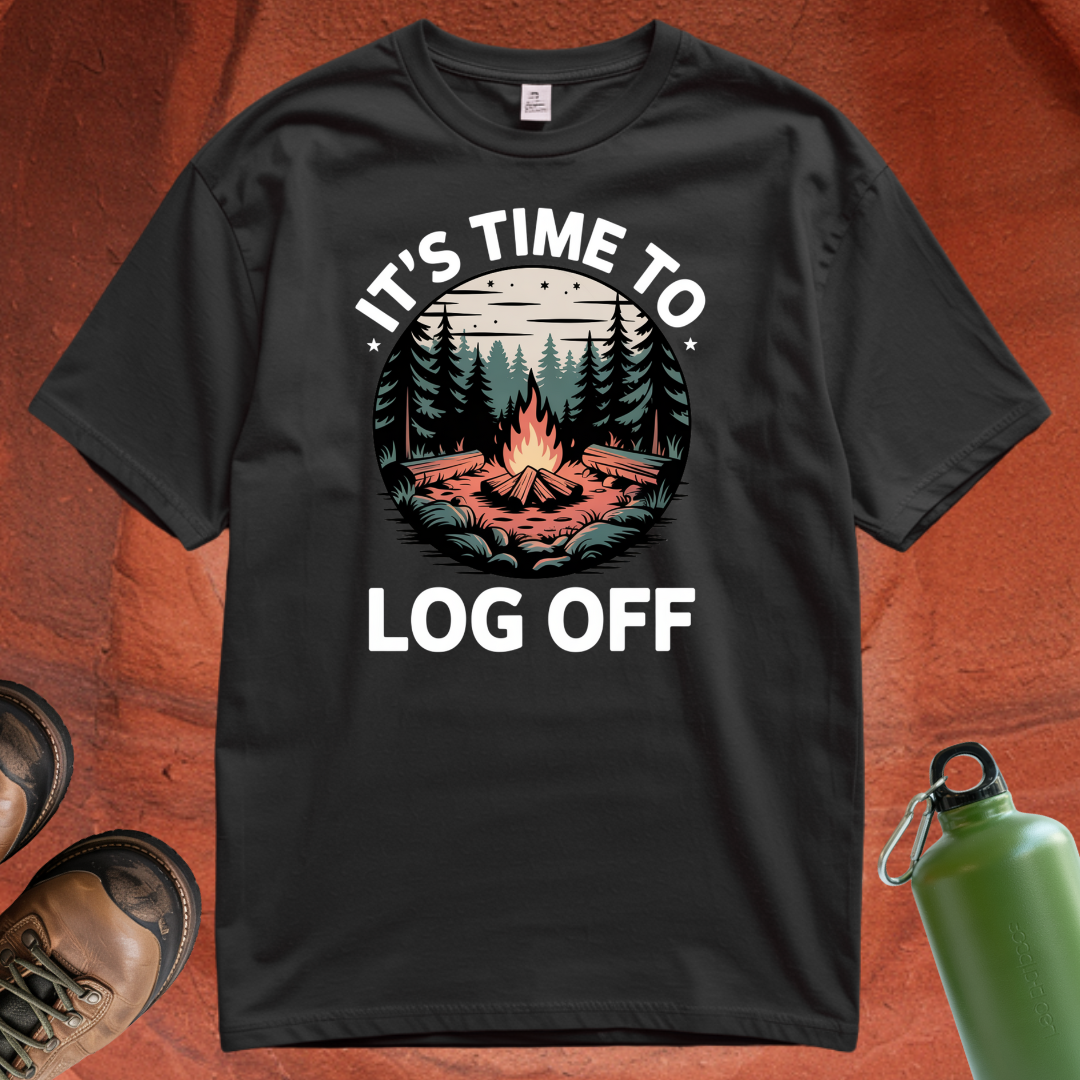 'It's Time to Log Off' - T Shirt