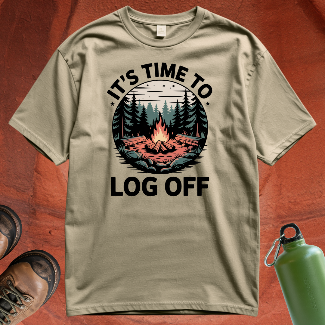 'It's Time to Log Off' - T Shirt