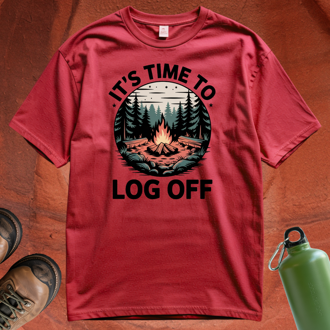 'It's Time to Log Off' - T Shirt