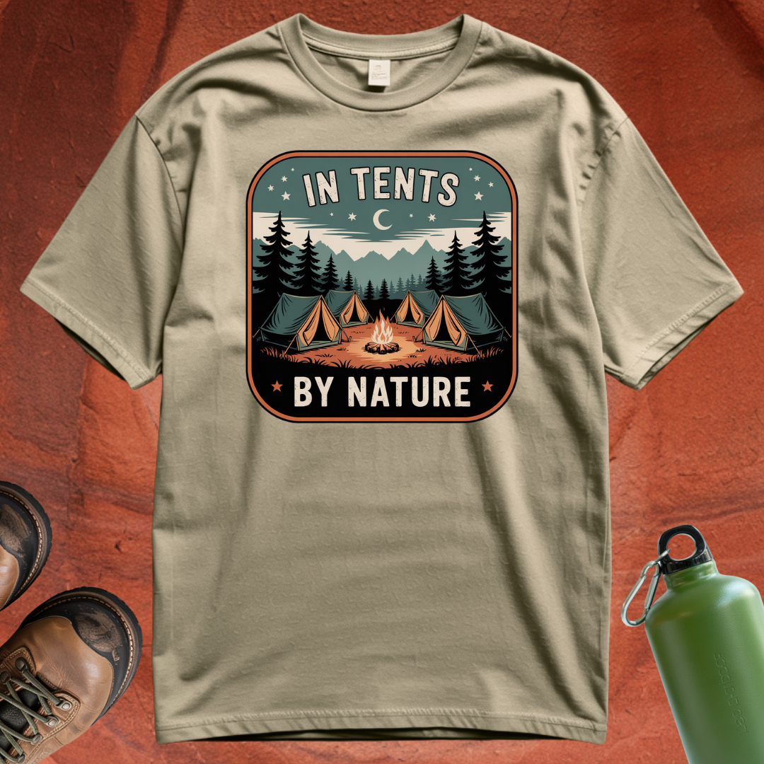 'In Tents By Nature' - T Shirt