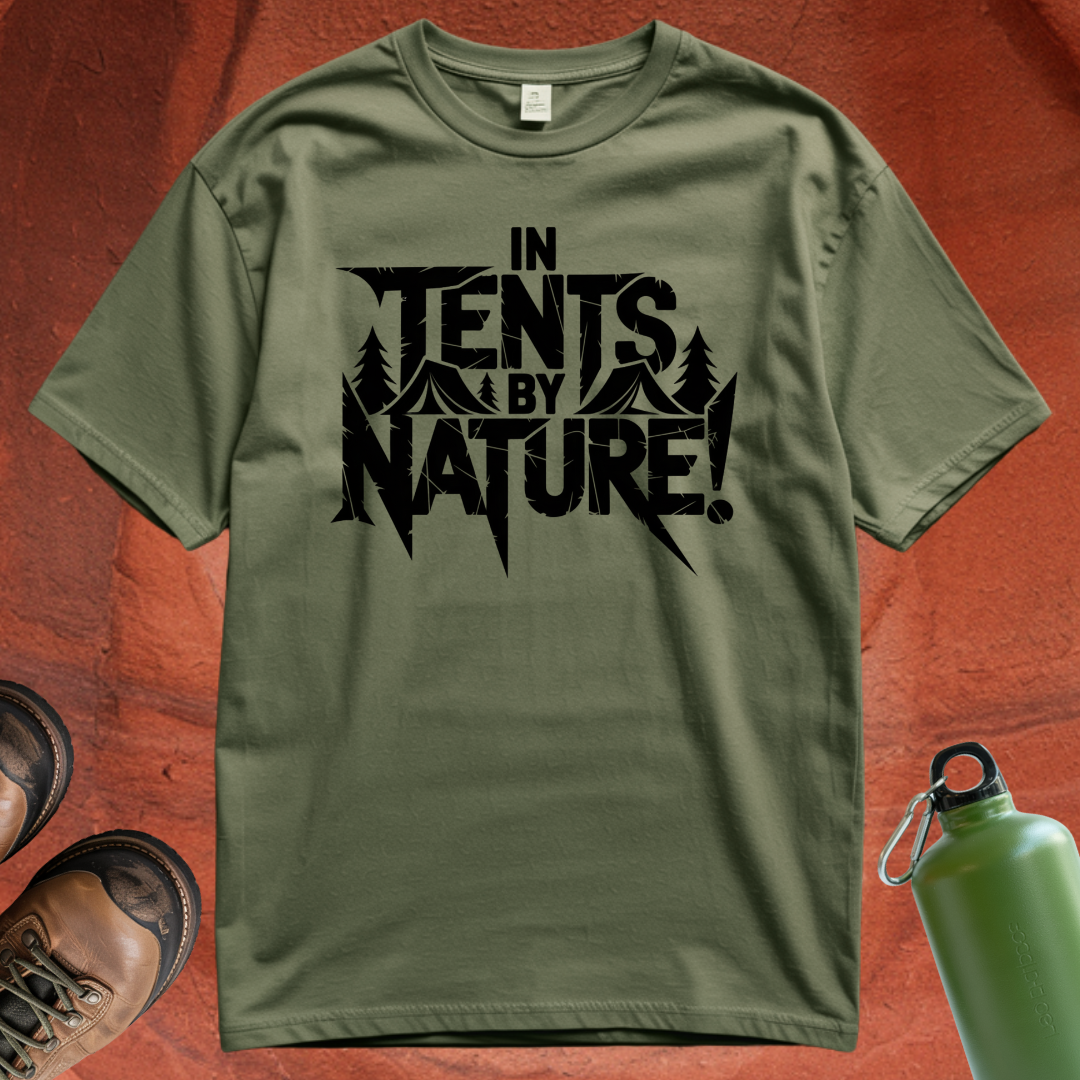 'In Tents By Nature' - T Shirt
