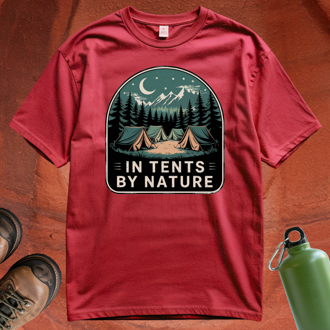 'In Tents By Nature' - T Shirt