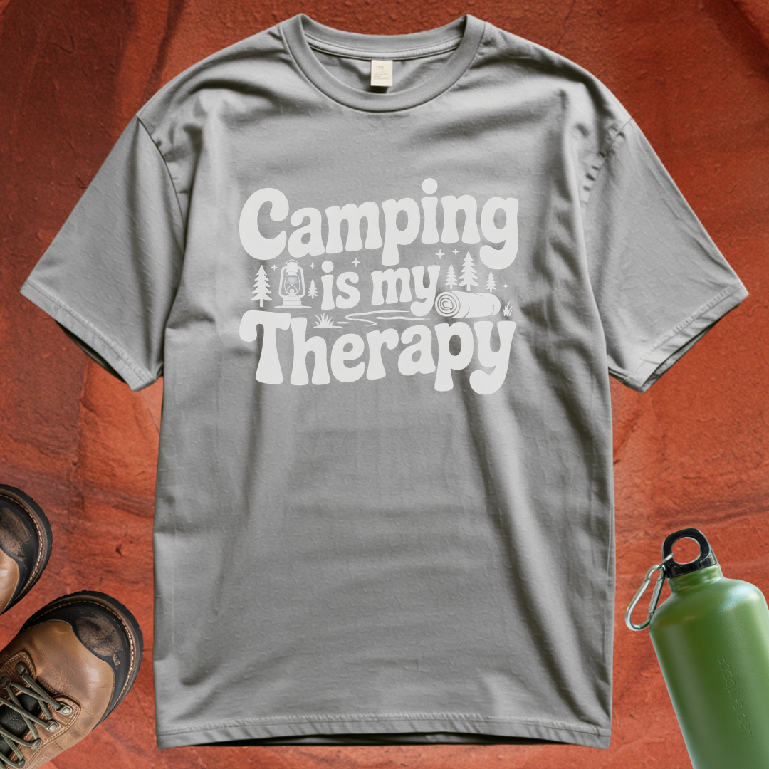 'Camping is my Therapy' T Shirt