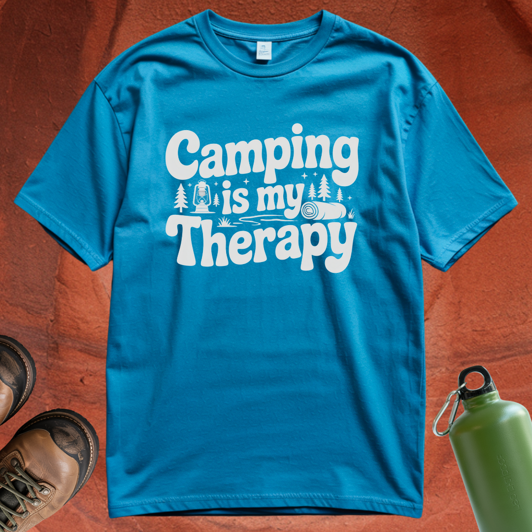 'Camping is my Therapy' T Shirt