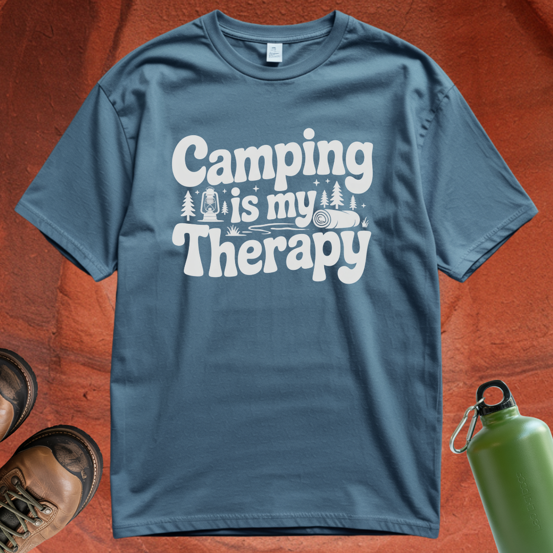 'Camping is my Therapy' T Shirt