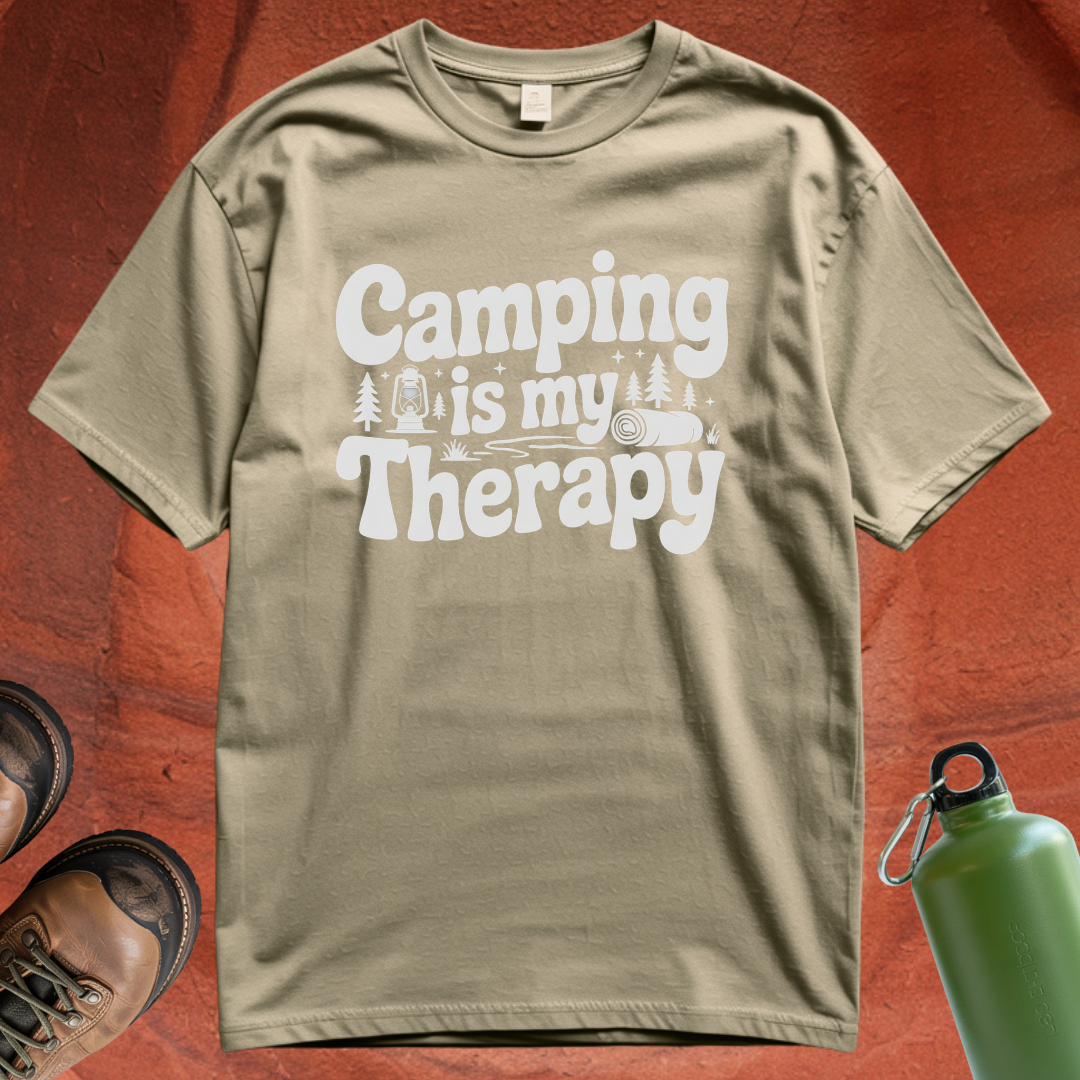 'Camping is my Therapy' T Shirt