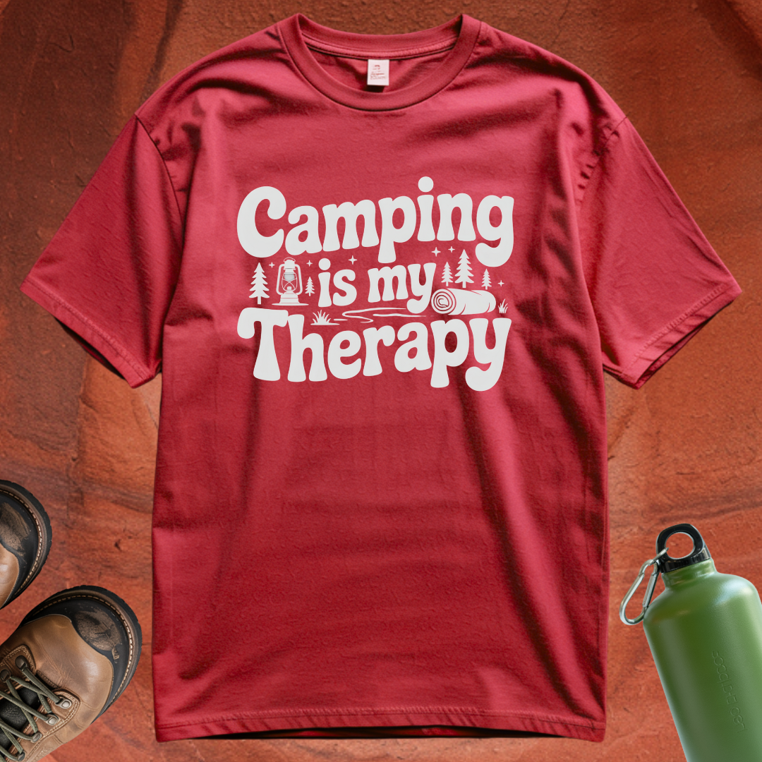 'Camping is my Therapy' T Shirt
