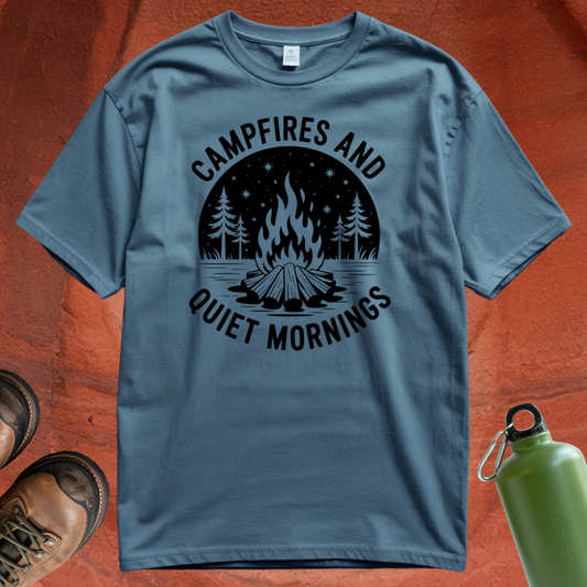 'Campfires and Quiet Mornings' T Shirt