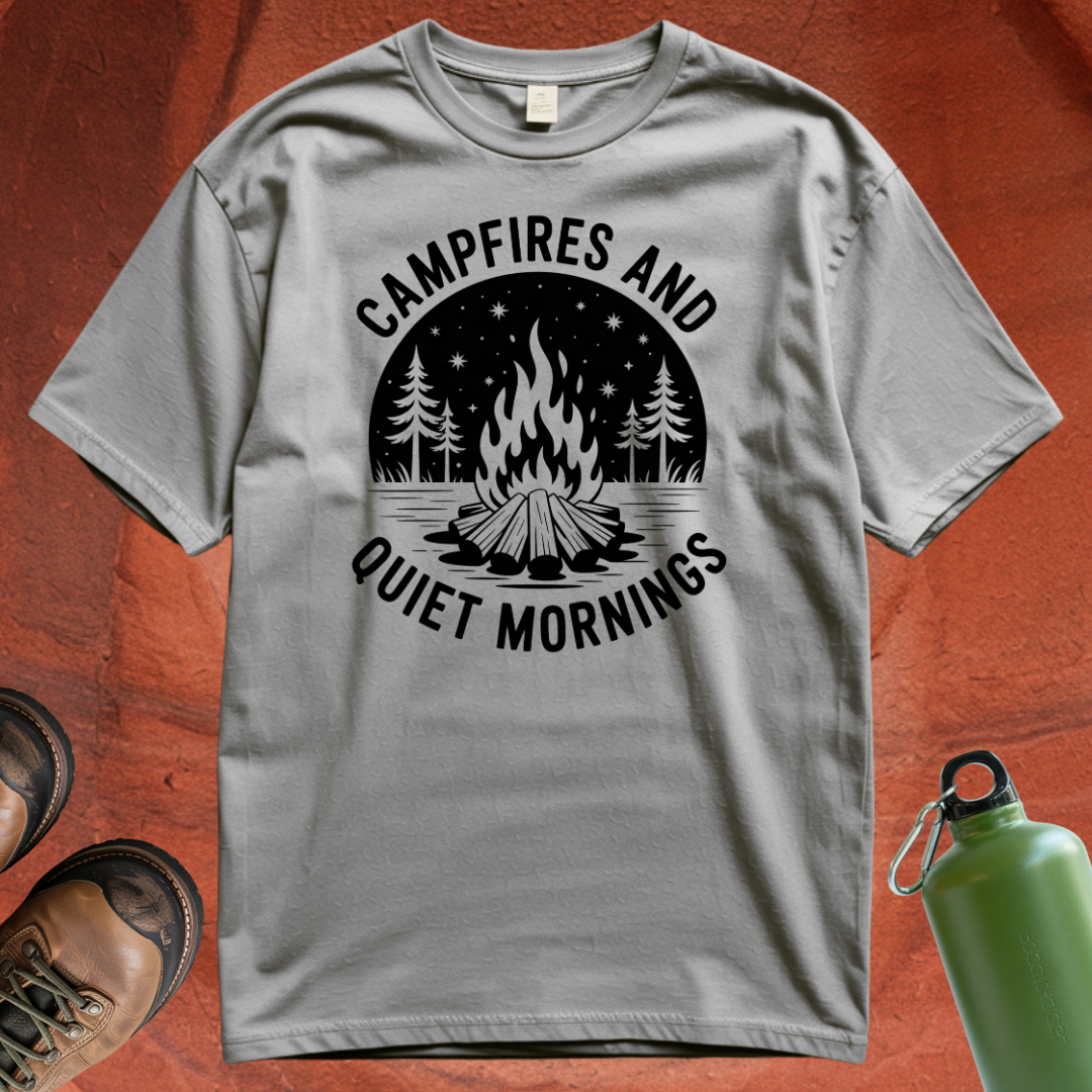 'Campfires and Quiet Mornings' T Shirt