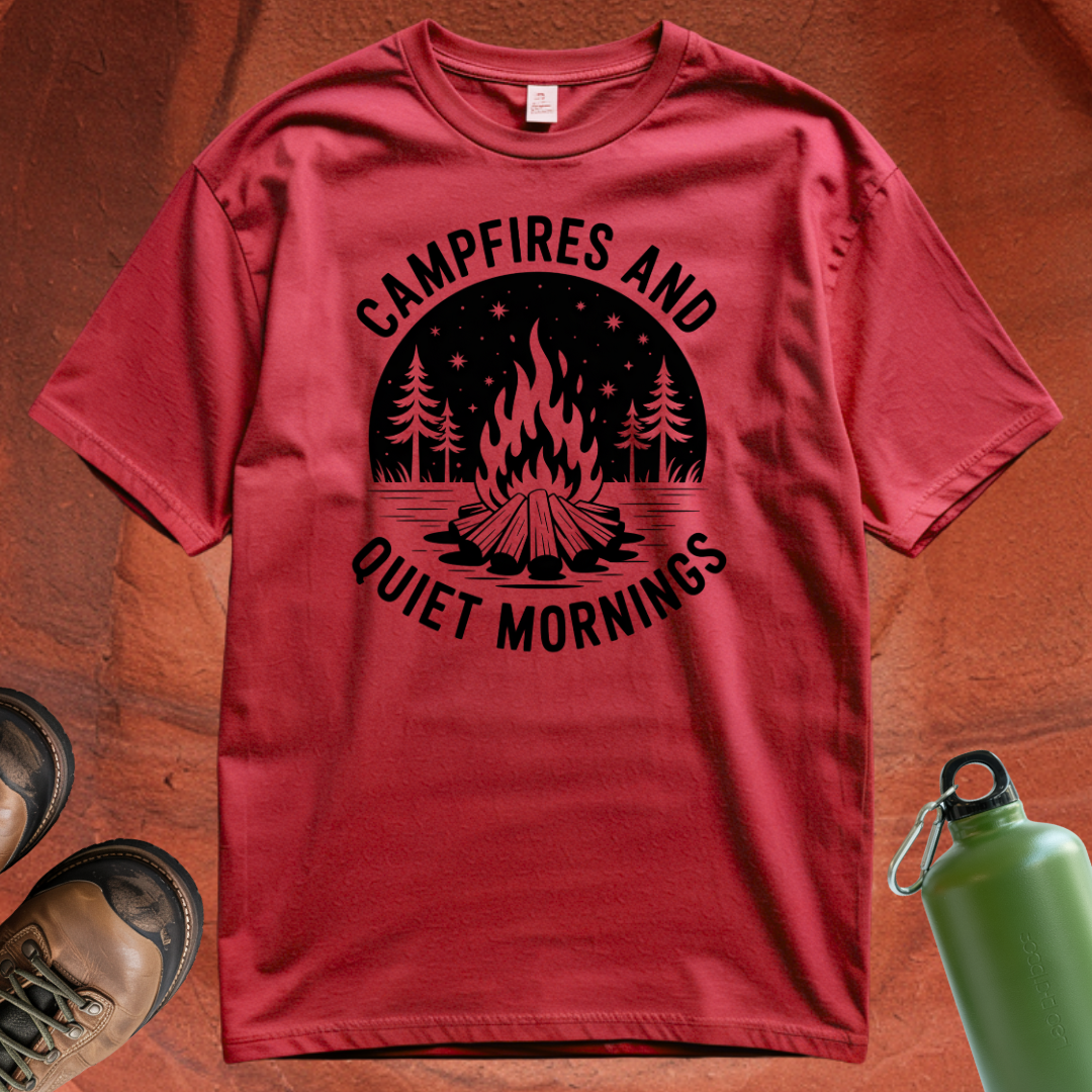 'Campfires and Quiet Mornings' T Shirt