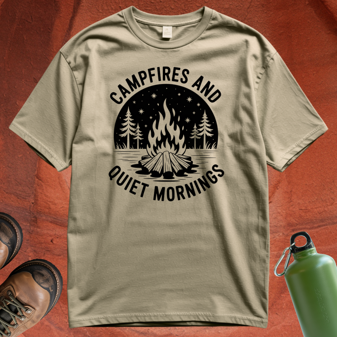'Campfires and Quiet Mornings' T Shirt