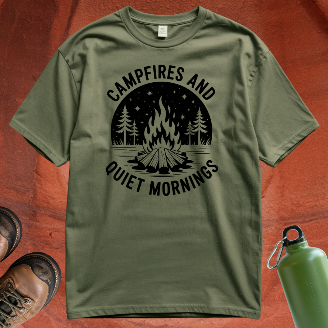 'Campfires and Quiet Mornings' T Shirt