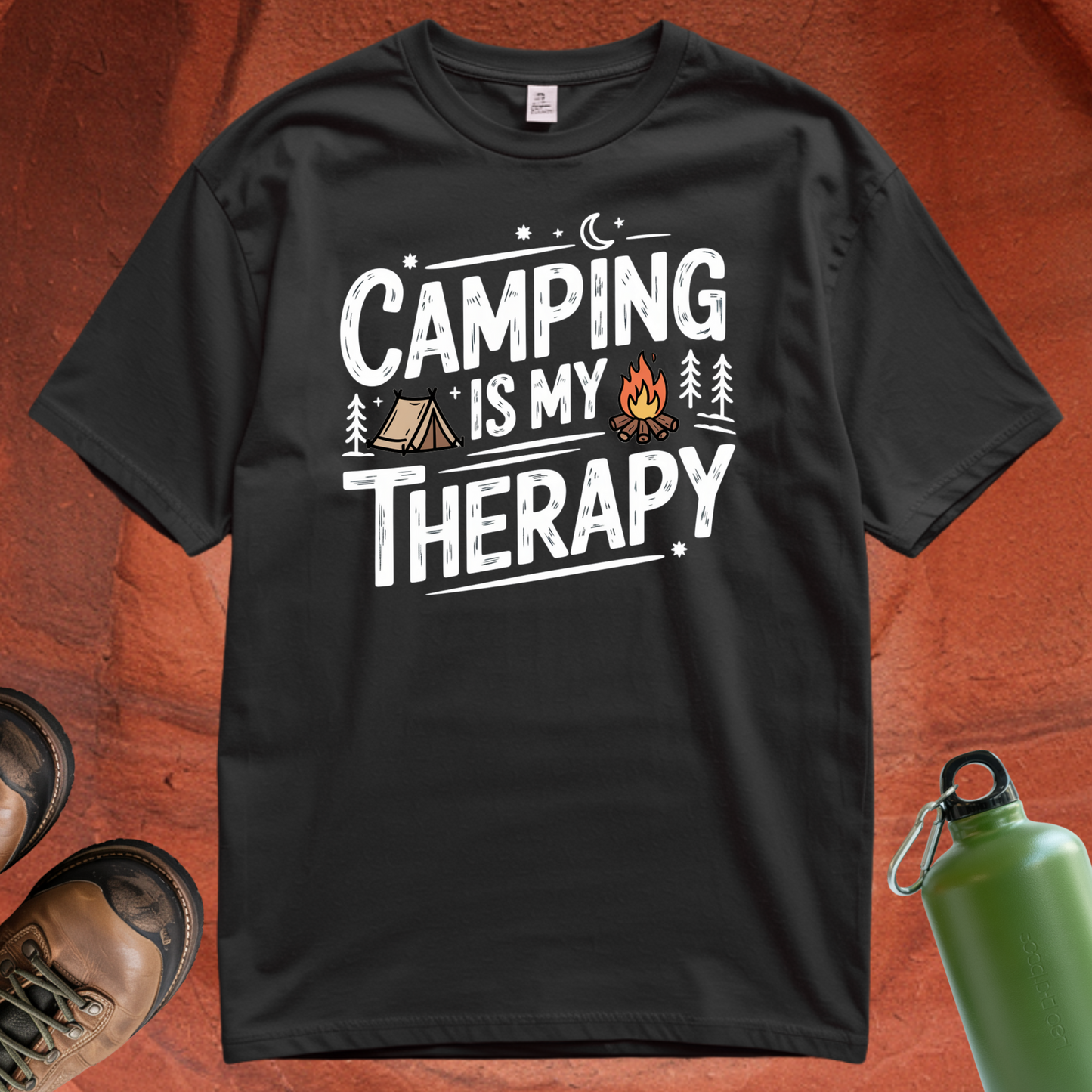 'Camping is my Therapy' - T Shirt