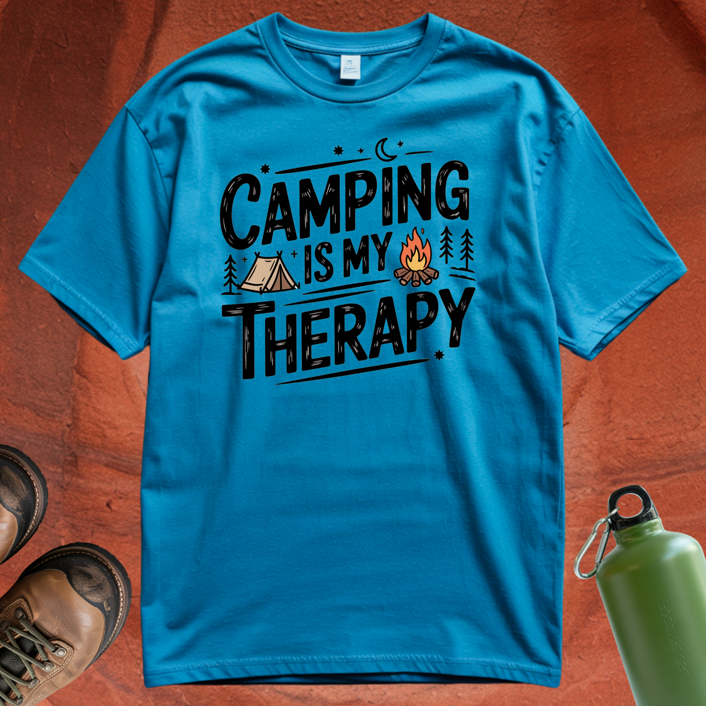 'Camping is my Therapy' - T Shirt