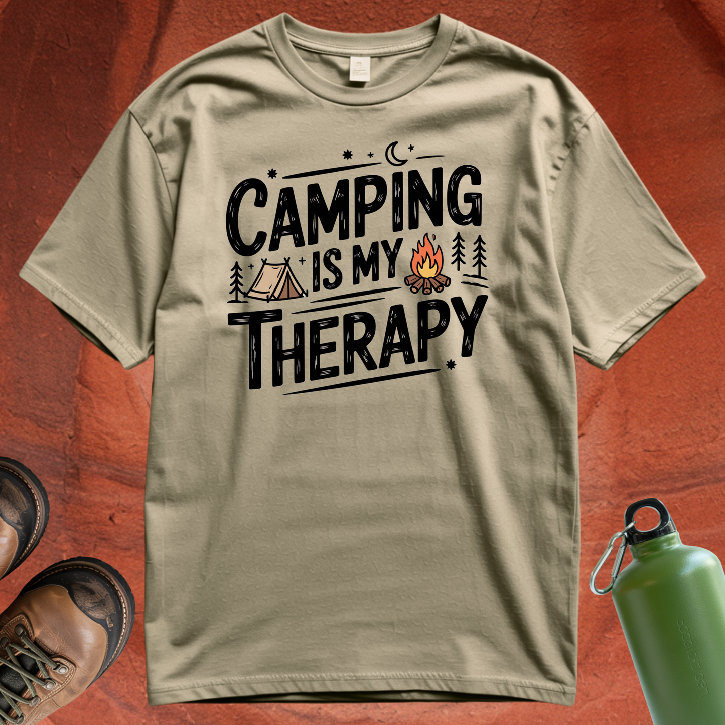 'Camping is my Therapy' - T Shirt
