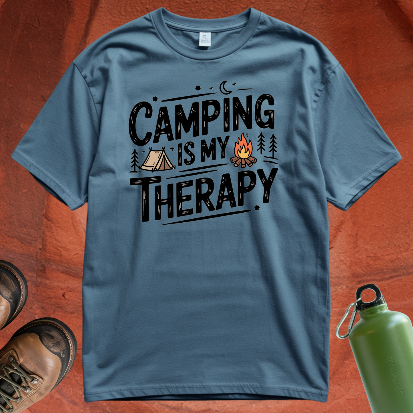 'Camping is my Therapy' - T Shirt