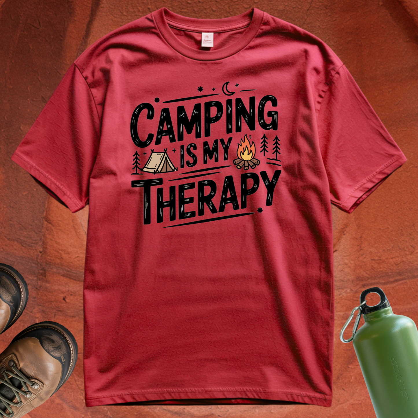 'Camping is my Therapy' - T Shirt