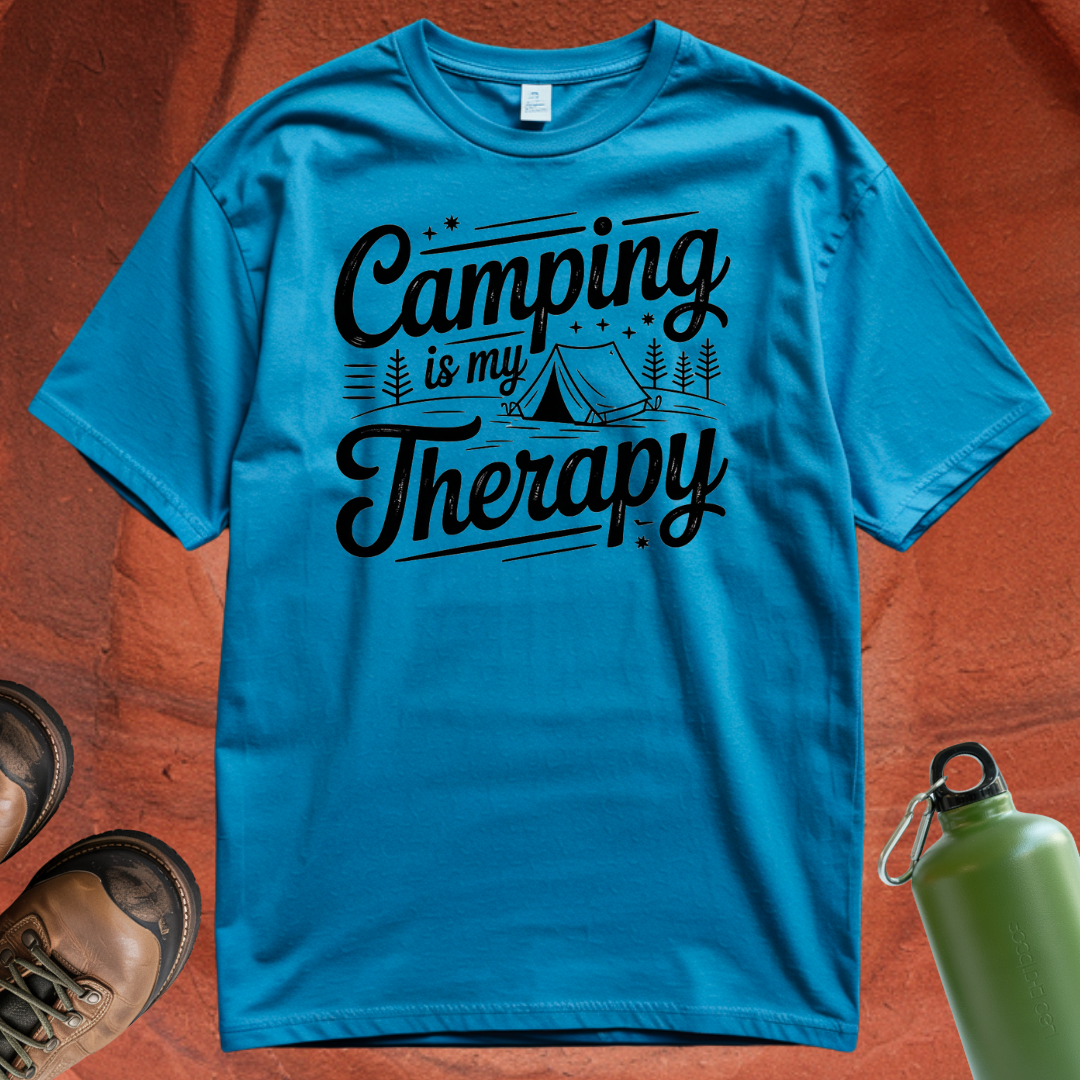 'Camping is my Therapy' - T Shirt