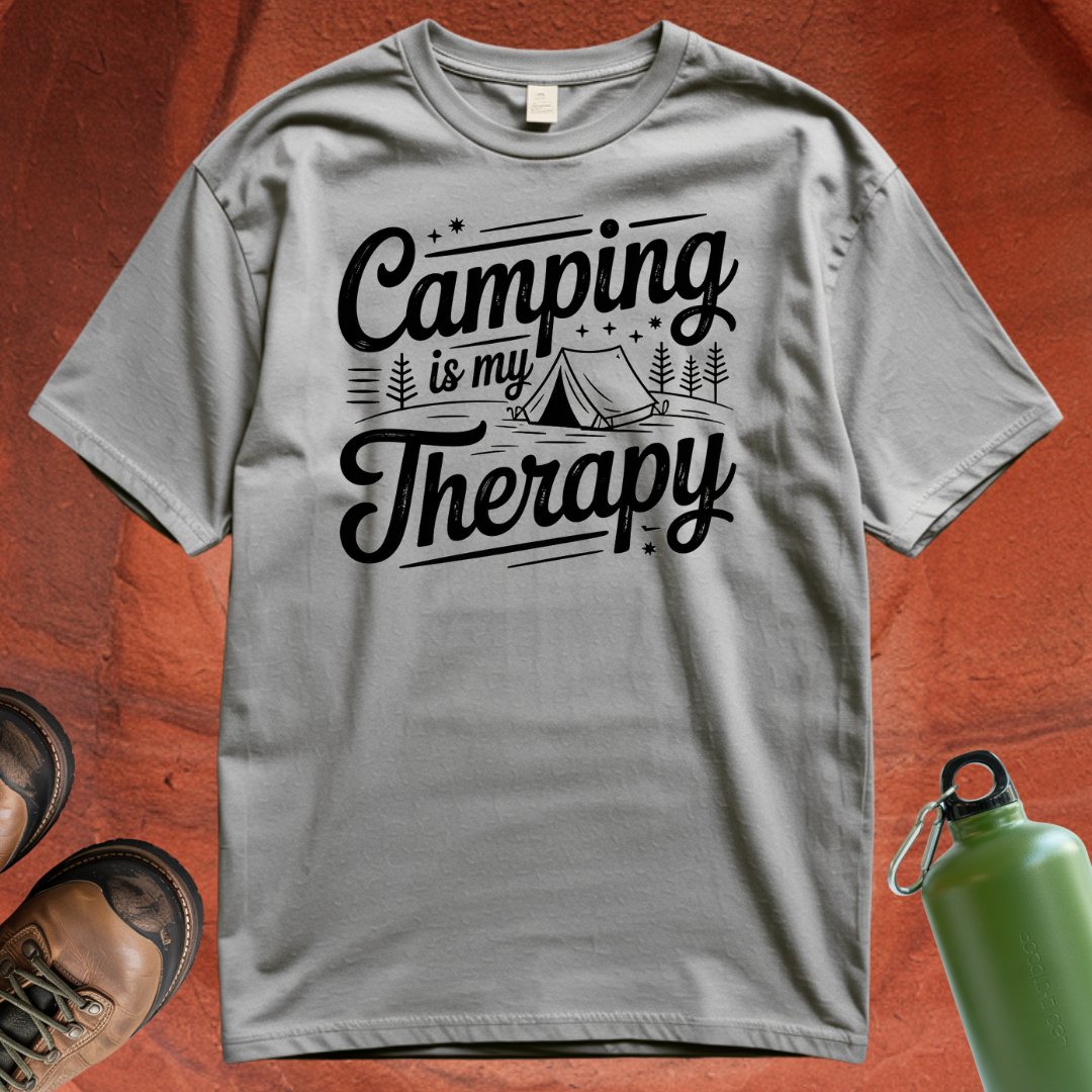 'Camping is my Therapy' - T Shirt