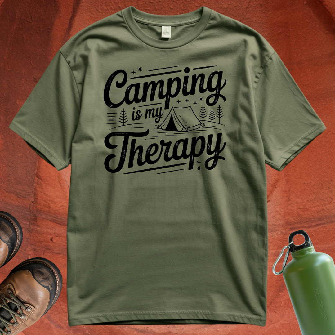 'Camping is my Therapy' - T Shirt