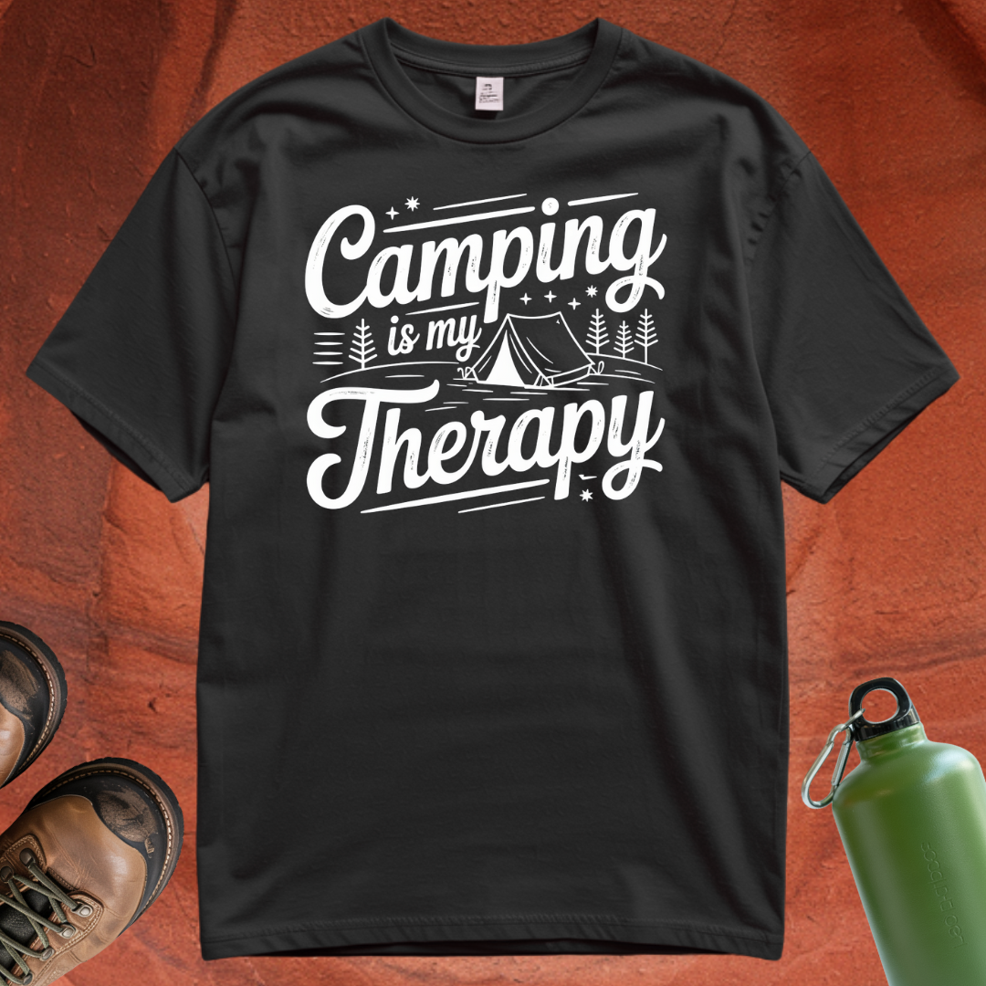 'Camping is my Therapy' - T Shirt