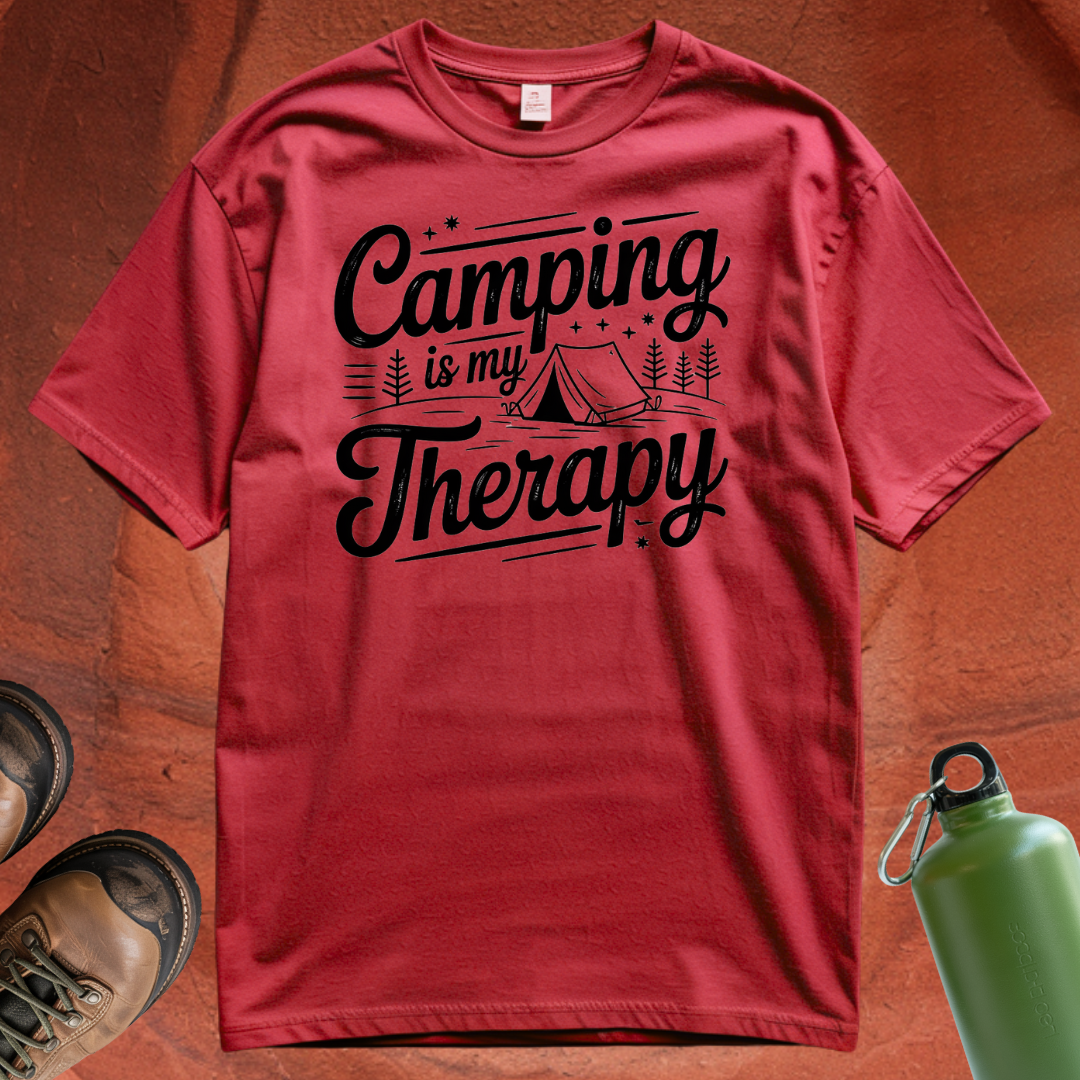 'Camping is my Therapy' - T Shirt