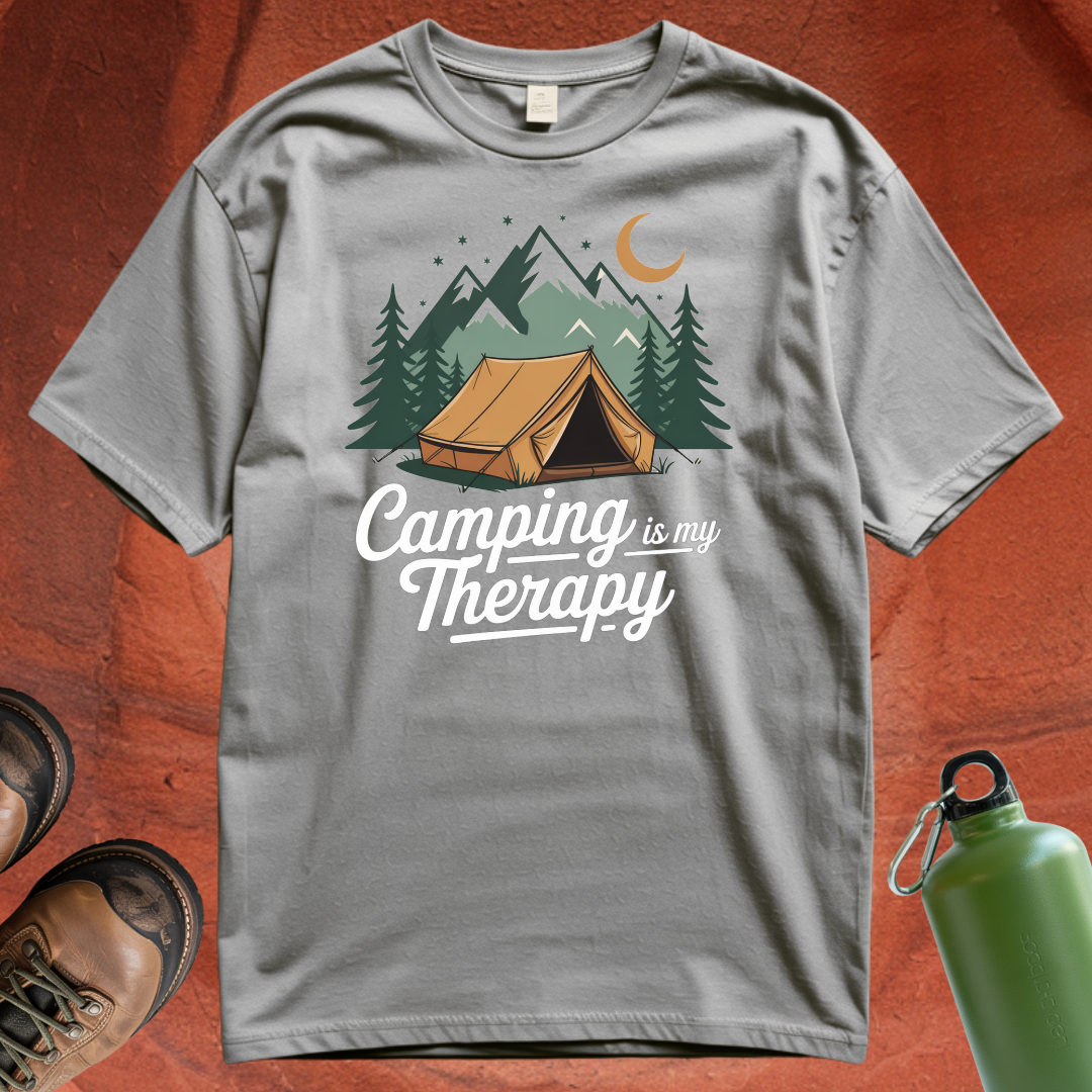 'Camping is my Therapy' - T Shirt