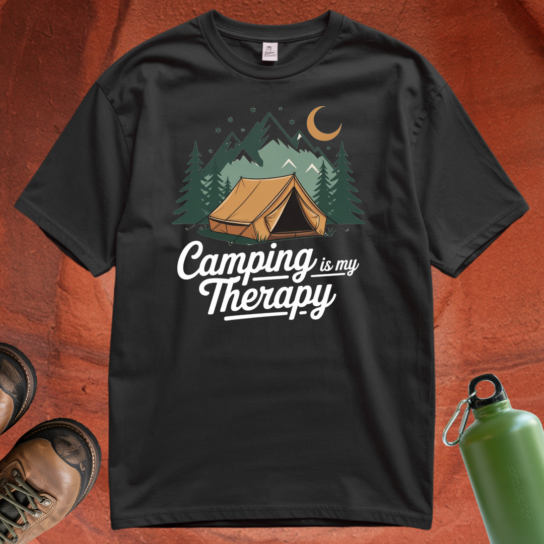 'Camping is my Therapy' - T Shirt