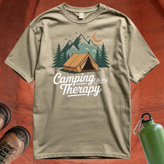 'Camping is my Therapy' - T Shirt