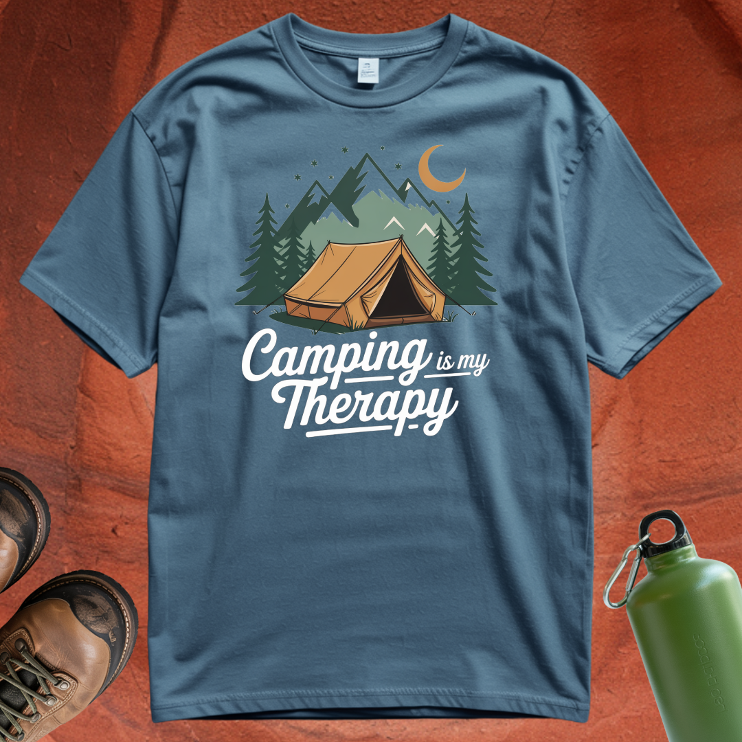 'Camping is my Therapy' - T Shirt