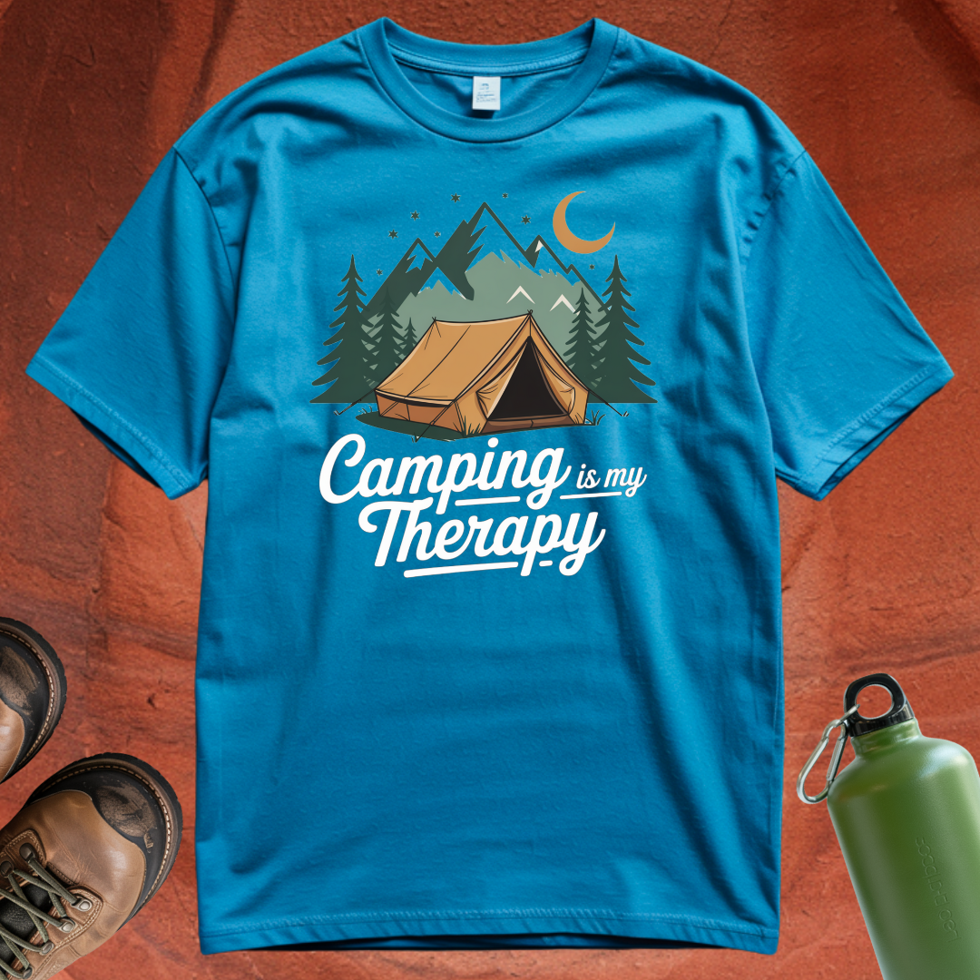 'Camping is my Therapy' - T Shirt