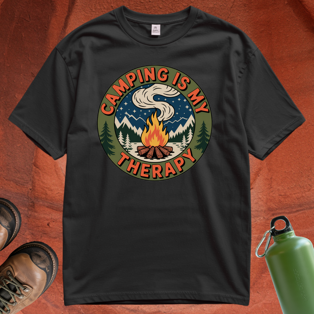 'Camping is my Therapy' - T Shirt