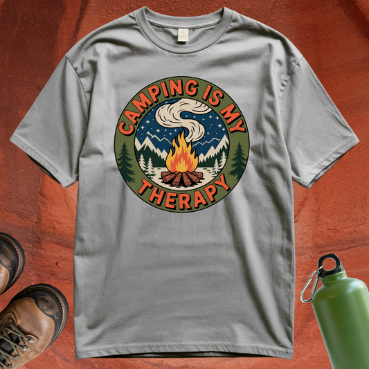'Camping is my Therapy' - T Shirt
