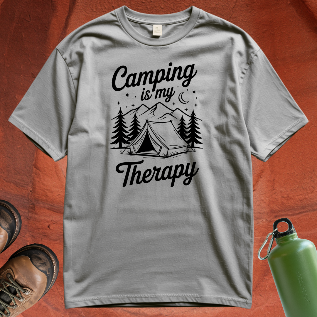 'Camping is my Therapy' - T Shirt
