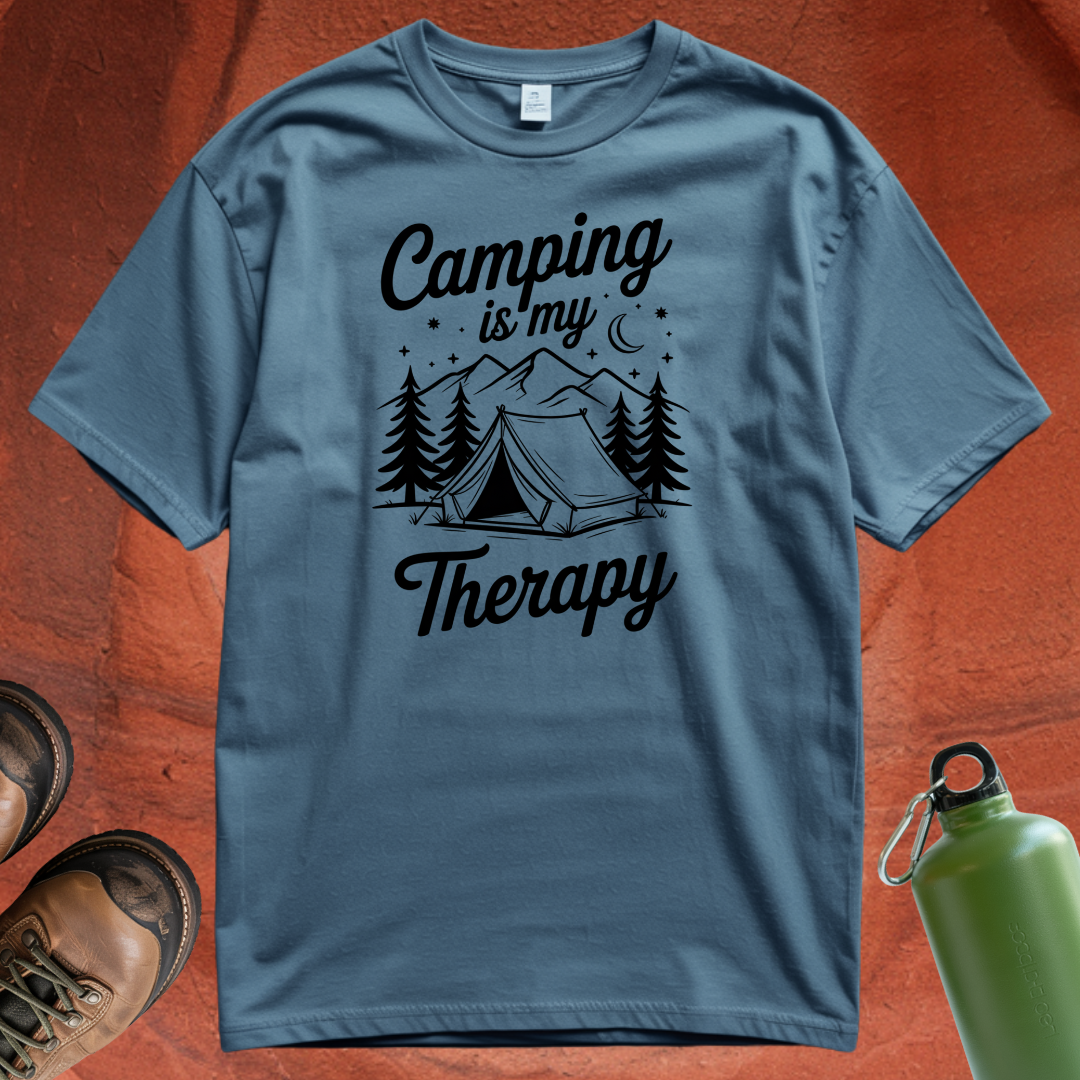 'Camping is my Therapy' - T Shirt