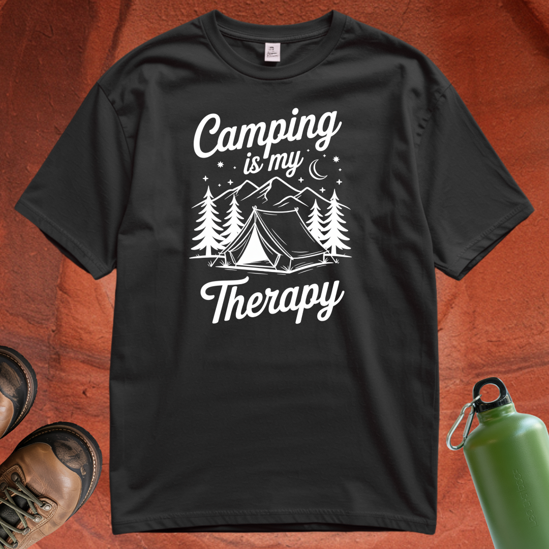 'Camping is my Therapy' - T Shirt