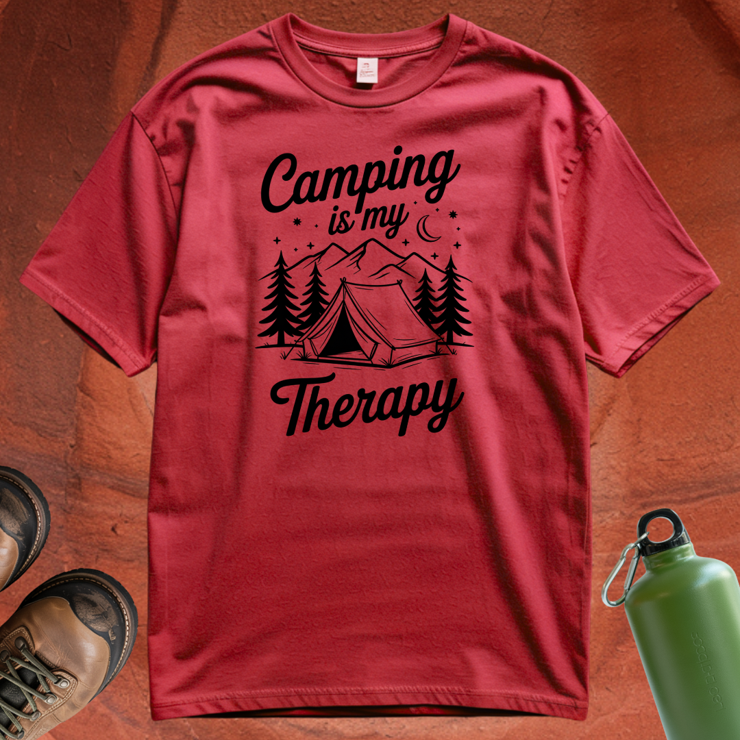'Camping is my Therapy' - T Shirt