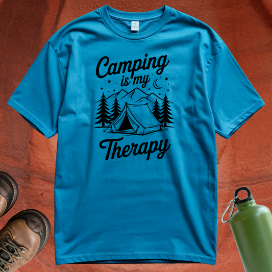 'Camping is my Therapy' - T Shirt