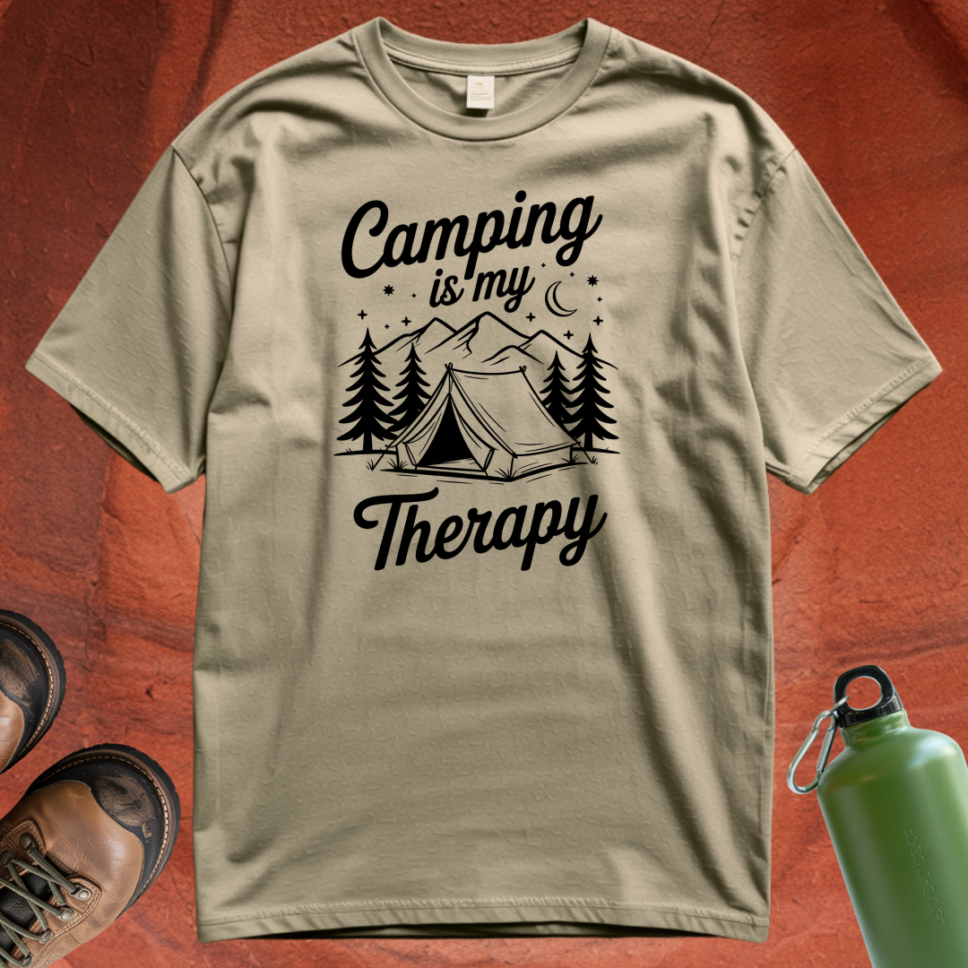 'Camping is my Therapy' - T Shirt