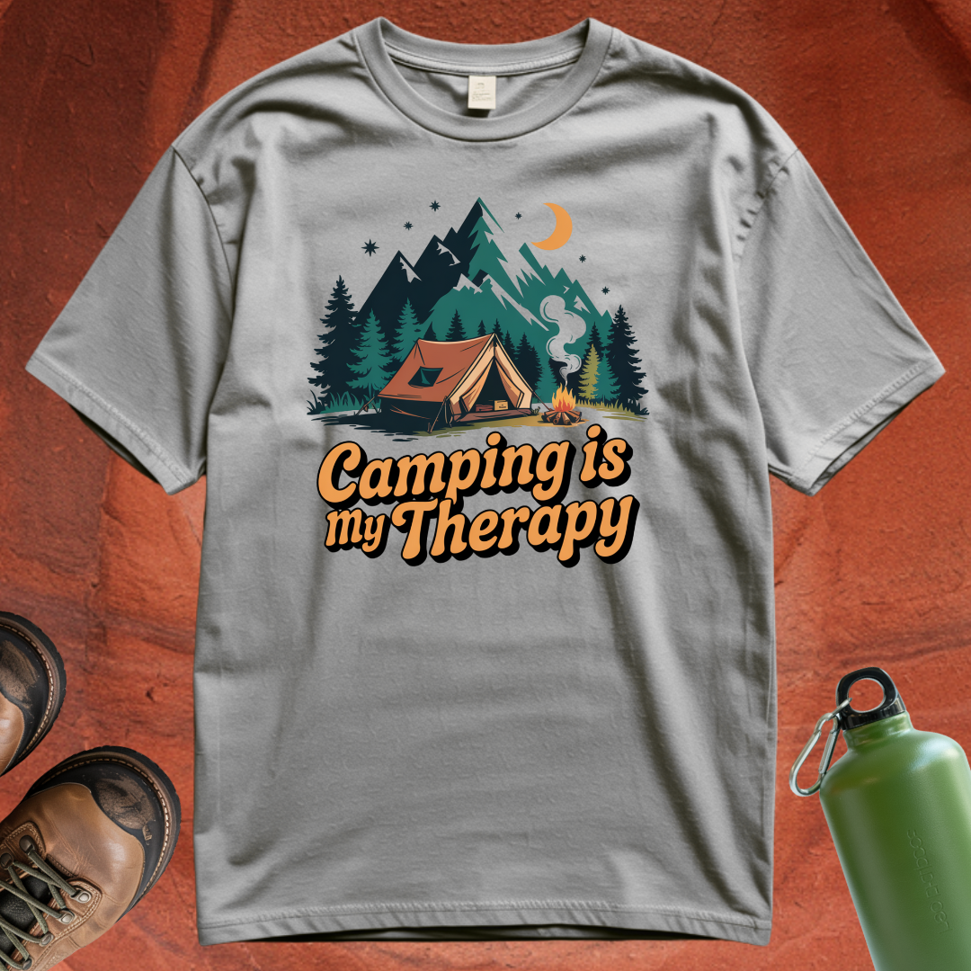 'Camping is my Therapy' - T Shirt