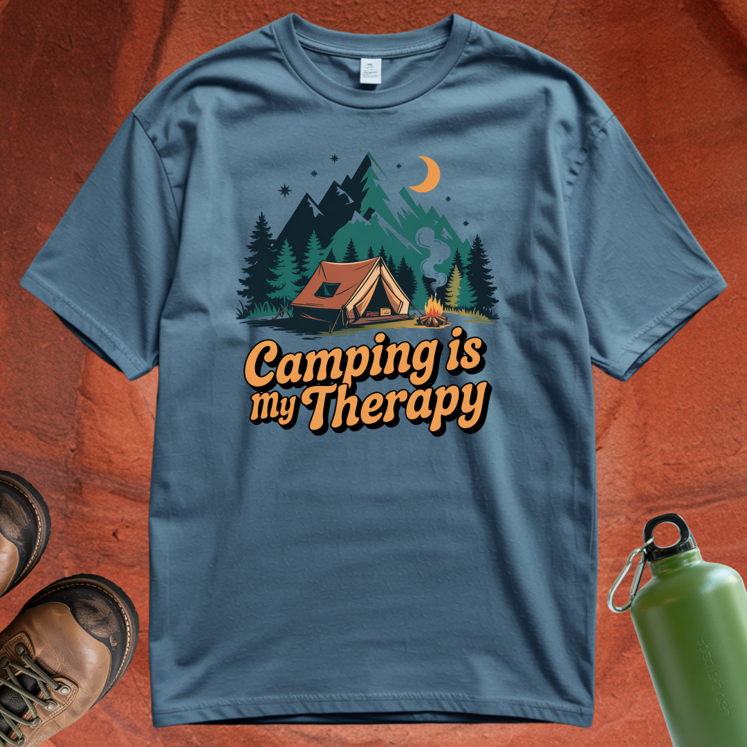 'Camping is my Therapy' - T Shirt