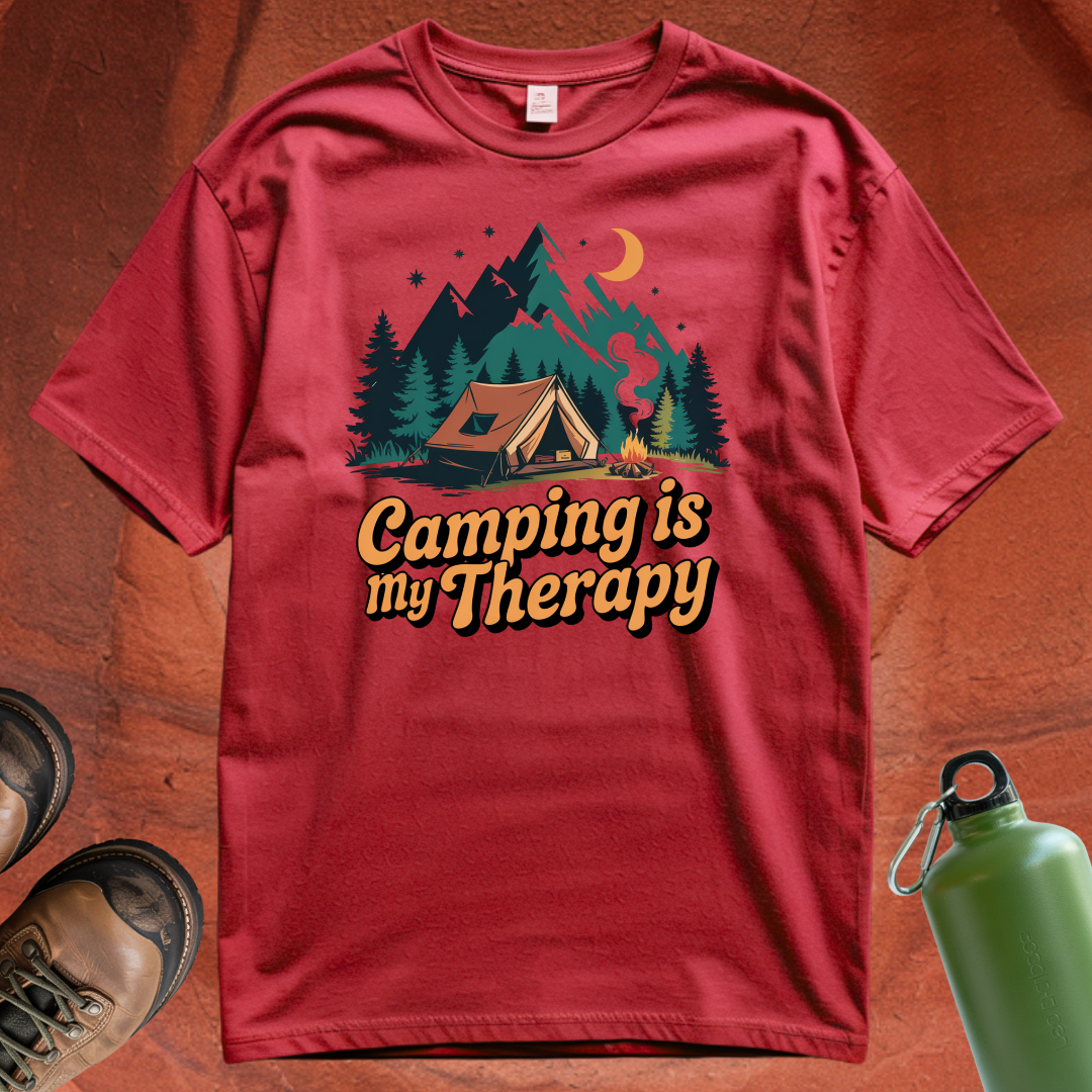 'Camping is my Therapy' - T Shirt