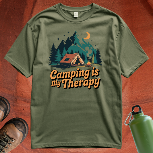 'Camping is my Therapy' - T Shirt