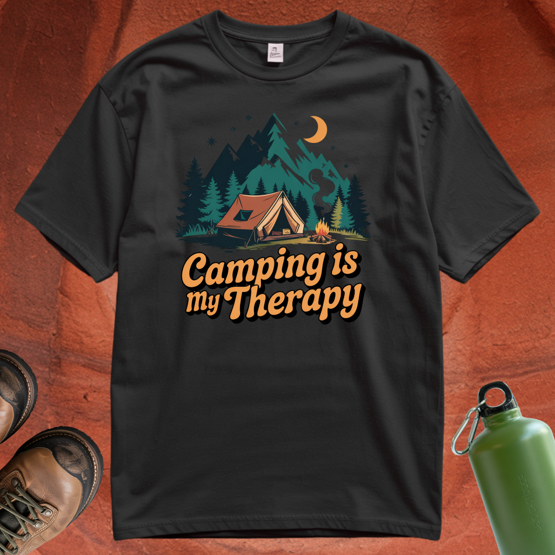 'Camping is my Therapy' - T Shirt